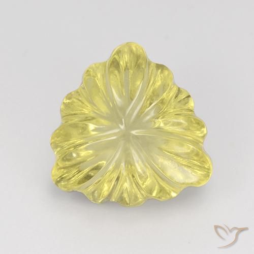 5.66ct 天然 拉古纳黄 石英, 胖三角形, 透明