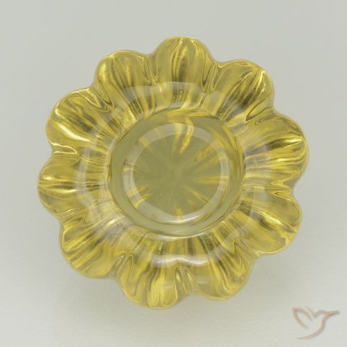 8.52ct 天然 拉古纳黄 石英, 花形切割, 透明