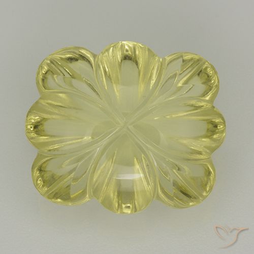 8.50ct 天然 中黄色 石英, 花形切割, 透明