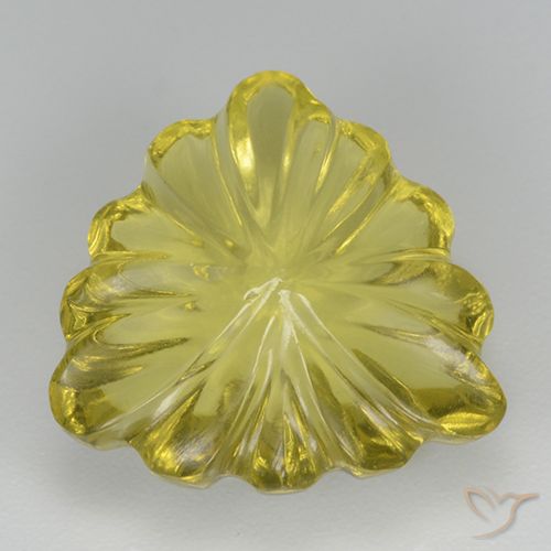 5.70ct 天然 中浅黄色 石英, 胖三角形, 透明