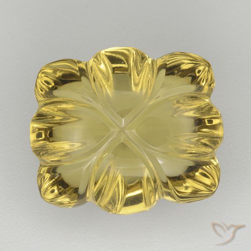 8.05ct 天然 淡黄色 石英, 花形切割, 透明