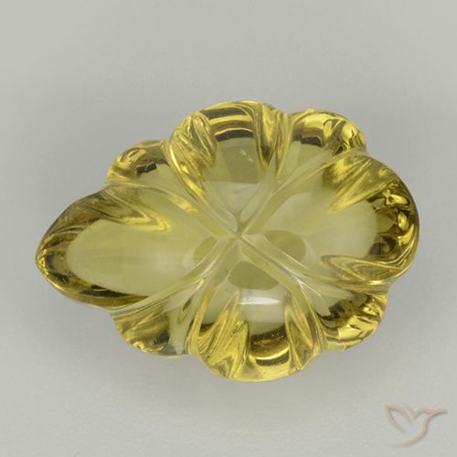 6.00ct 天然 棕黄色 石英, 花形切割, 透明