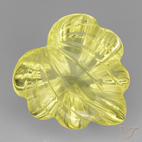 7.65ct 天然 浅黄蜂黄 石英, 花形切割, 透明