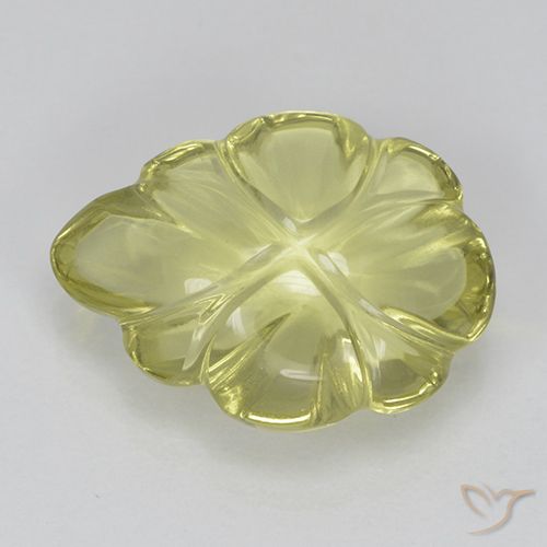 4.40ct 天然 浅玉米黄 石英, 花形切割, 透明