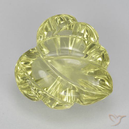 7.36ct 天然 中浅黄色 石英, 花形切割, 透明