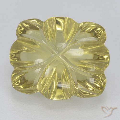 6.85ct 天然 中浅黄色 石英, 花形切割, 透明