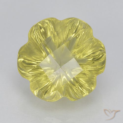 3.67ct 天然 淡黄色 石英, 花形切割, 透明