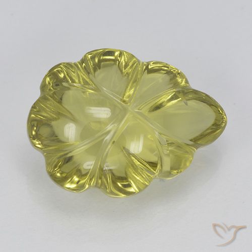 5.61ct 天然 淡菠萝黄 石英, 花形切割, 透明