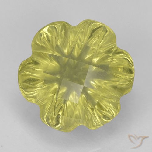 3.59ct 天然 拉古纳黄 石英, 花形切割, 透明