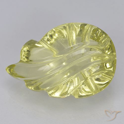 5.54ct 天然 淡黄色 石英, 花形切割, 透明