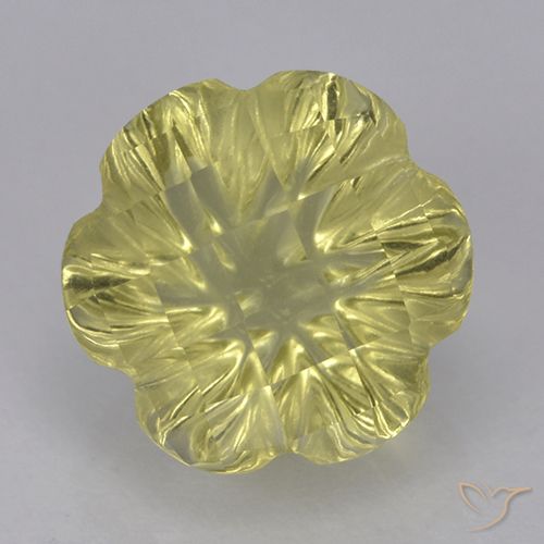 2.85ct 天然 淡菠萝黄 石英, 花形切割, 透明