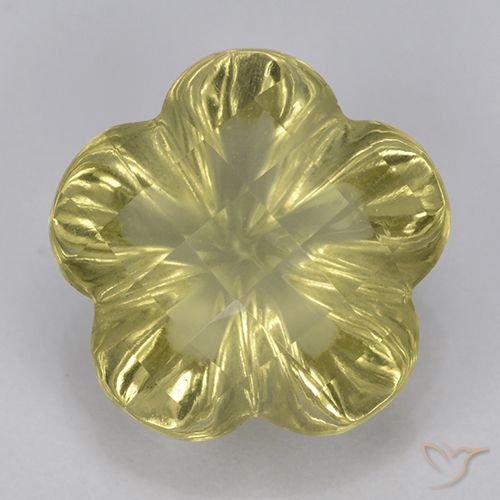 3.23ct 天然 淡黄色 石英, 花形切割, 透明