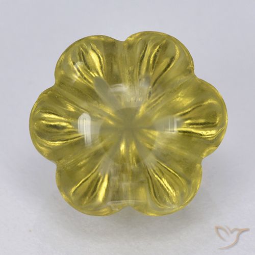2.50ct 天然 中浅黄色 石英, 花形切割, 透明