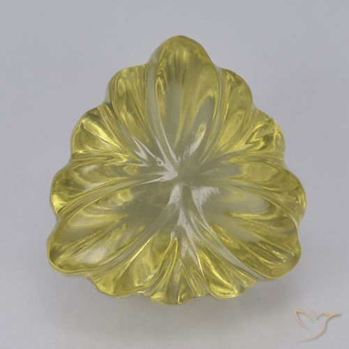 5.68ct 天然 浅金黄色 石英, 胖三角形, 透明