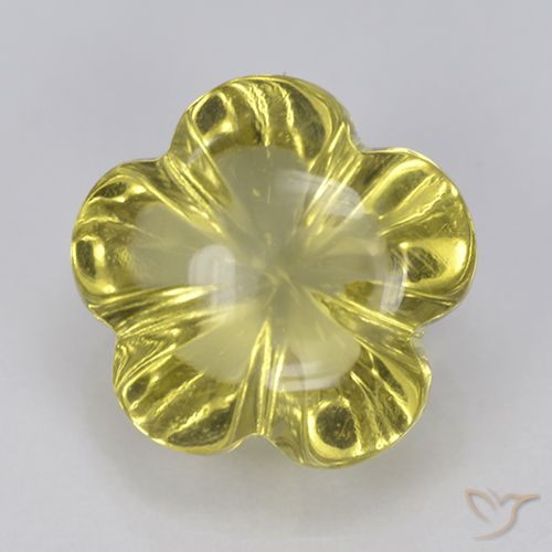 3.64ct 天然 淡黄色 石英, 花形切割, 透明