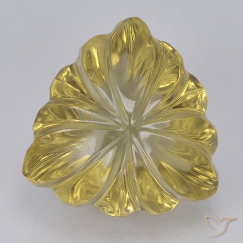 5.97ct 天然 中浅黄色 石英, 胖三角形, 透明