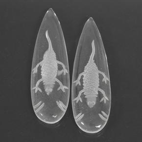 29.12克拉天然石英，梨形，透明