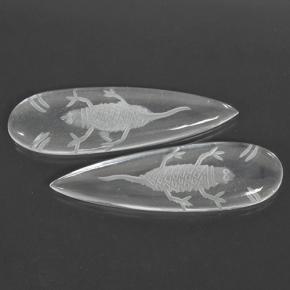 29.12克拉天然石英，梨形，透明