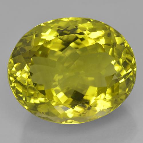 41.38ct 天然 绿黄色 石英, 椭圆形, IF