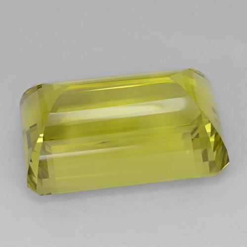85.92克拉天然黄色石英，祖母绿式切割，31.6×19.2毫米，IF