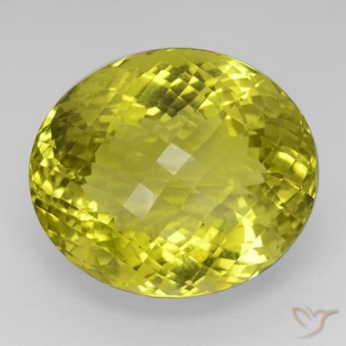 75.53ct 天然 玉米黄 石英, 椭圆形, IF