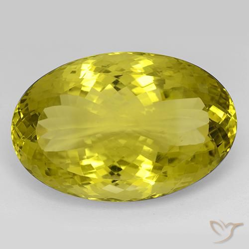 101.00ct 天然 菠萝黄 石英, 椭圆形, IF