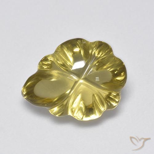 4.52ct 天然 中黄色 石英, 花式切割, 透明