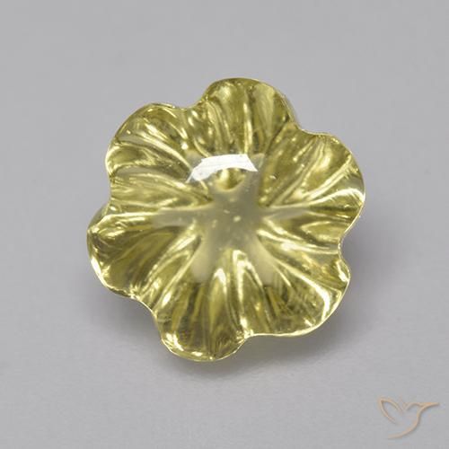 3.79ct 天然 淡黄色 石英, 花形切割, 透明