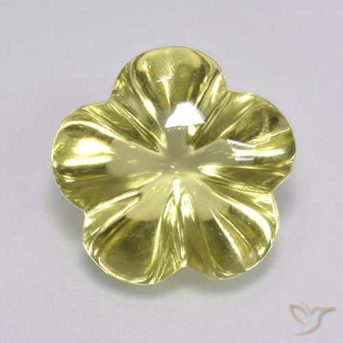 6.36ct 天然 淡黄色 石英, 花形切割, 透明