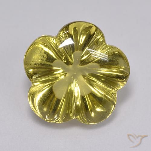 6.81ct 天然 淡黄色 石英, 花形切割, 透明