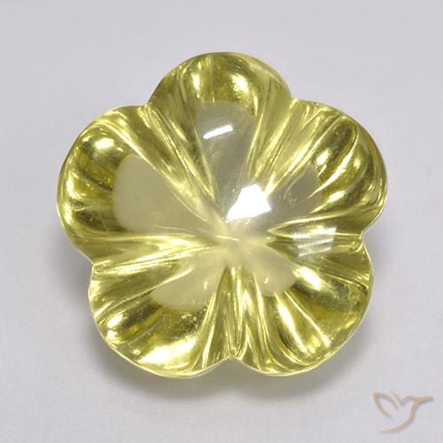 8.37ct 天然 淡菠萝黄 石英, 花形切割, 透明