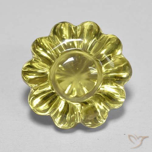 7.20ct 天然 中黄色 石英, 花形切割, 透明