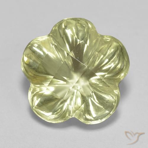 3.42ct 天然 淡黄色 石英, 花形切割, 透明