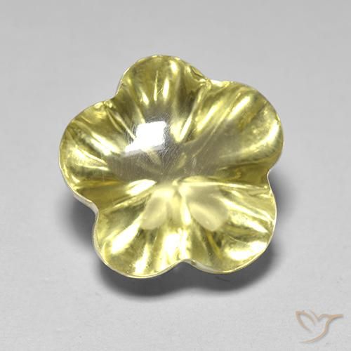 4.40ct 天然 浅金黄色 石英, 花形切割, 透明