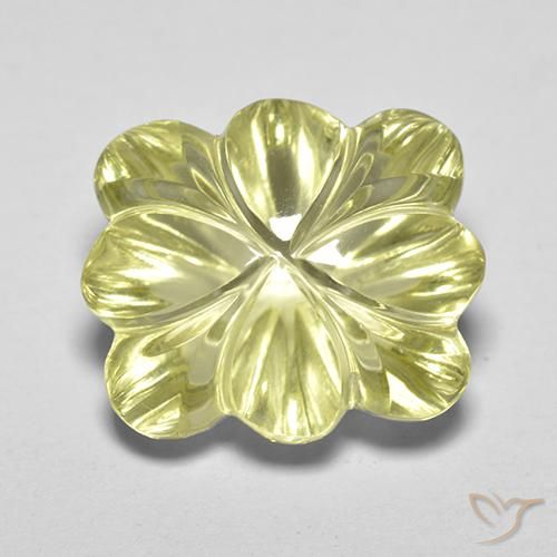 8.40ct 天然 中浅黄色 石英, 花形切割, 透明