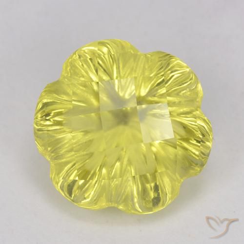 3.29ct 天然 淡黄色 石英, 花形切割, 透明
