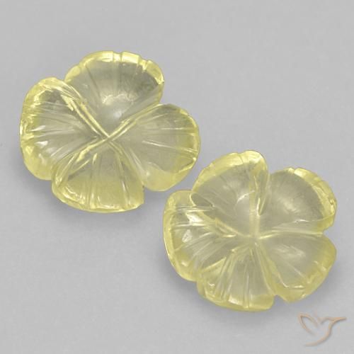 5.97ctw 天然 淡菠萝黄 石英, 花形切割, 透明