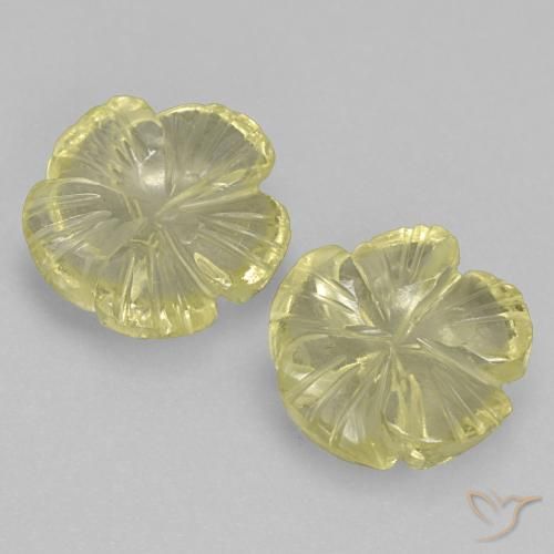 4.21ctw 天然 中浅黄色 石英, 花形切割, 透明