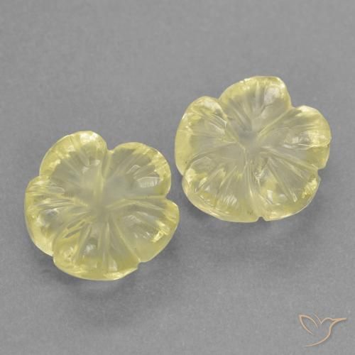 4.24ctw 天然 淡黄色 石英, 花形切割, 透明