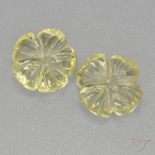 2.80ctw 天然 淡黄色 石英, 花形切割, 透明