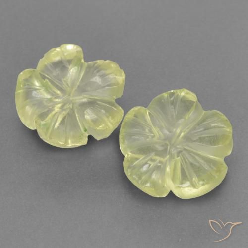 2.84ctw 天然 淡黄色 石英, 花形切割, 透明