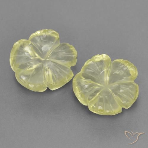 4.40ctw 天然 淡黄色 石英, 花形切割, 透明