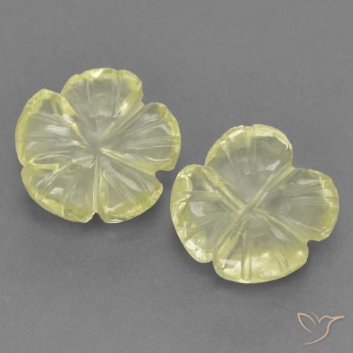 3.13ctw 天然 淡黄色 石英, 花形切割, 透明