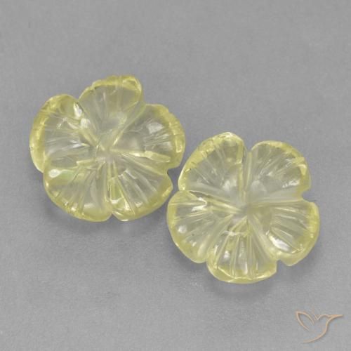 3.67ctw 天然 淡黄色 石英, 花形切割, 透明