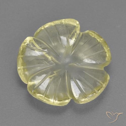 4.49ct 天然 中浅黄色 石英, 花形切割, 透明