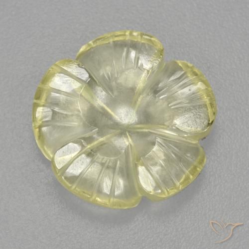 4.48ct 天然 中浅黄色 石英, 花形切割, 透明
