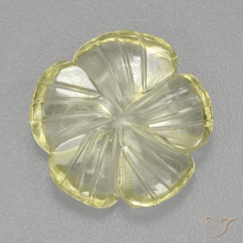 4.61ct 天然 柠檬黄 石英, 花形切割, 透明