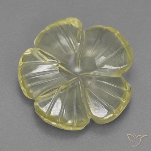 4.58ct 天然 淡黄色 石英, 花形切割, 透明