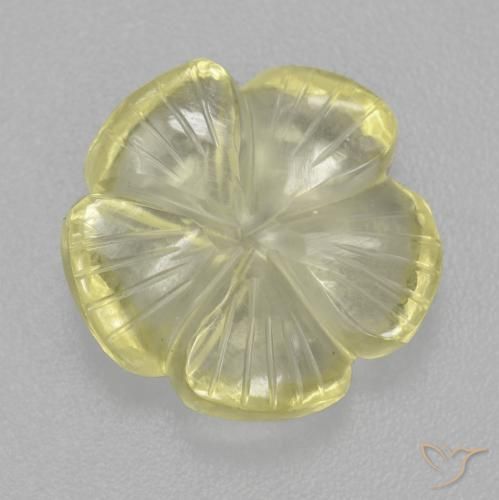 5.36ct 天然 淡黄色 石英, 花形切割, 透明