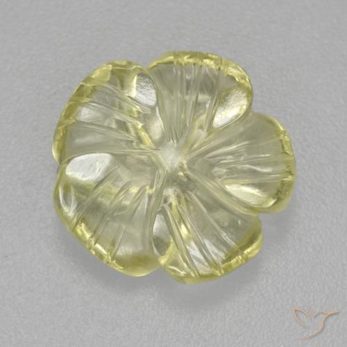 4.84ct 天然 中浅黄色 石英, 花形切割, 透明